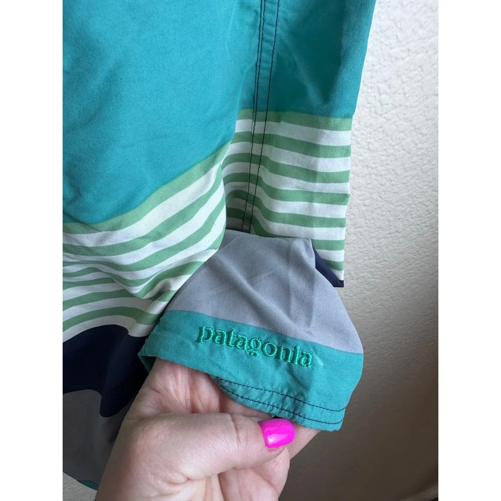 Patagonia Board Shorts Swim‎ Trunks Mens 32 Striped Surf Gorpcore Resort